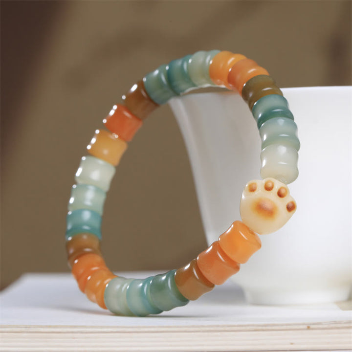 Pulsera colorida de la sabiduría de la pata del gato de la semilla de Bodhi de las Buddha Stones - image 2