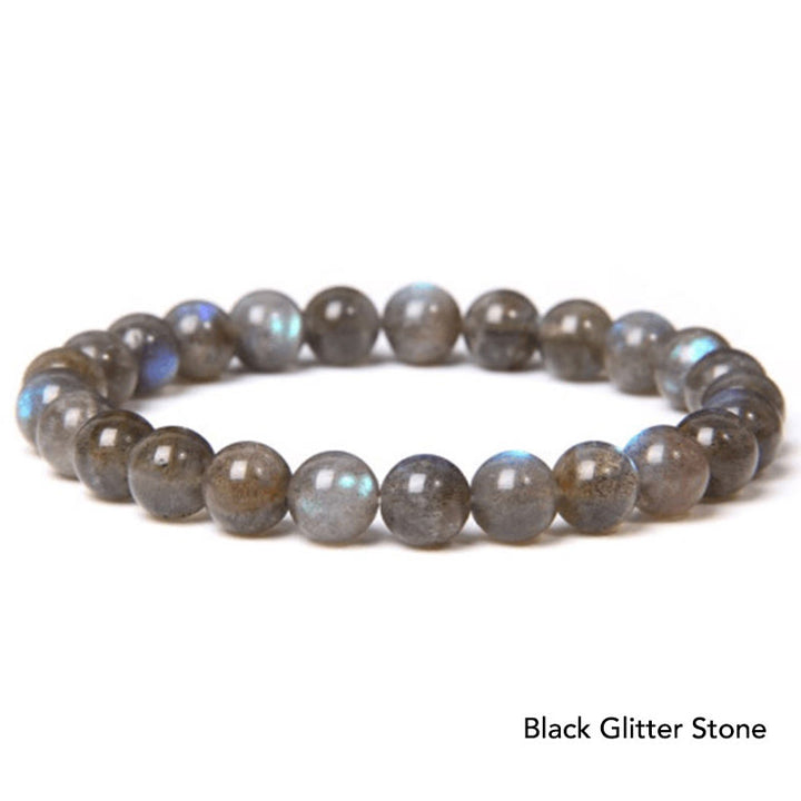 Pulsera con cuentas de equilibrio de cristal de piedra de ágata natural