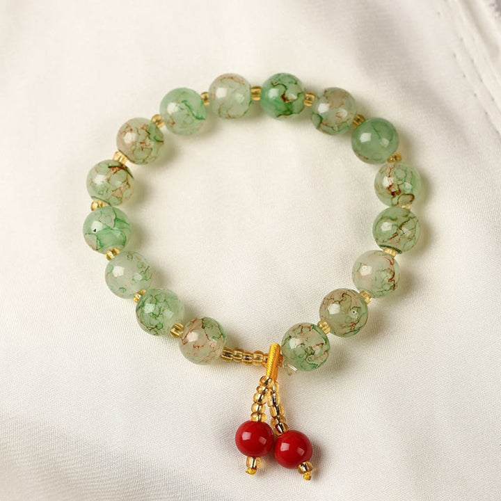 Pulsera de armonía con cuentas de cristal Liuli de Buddha Stones