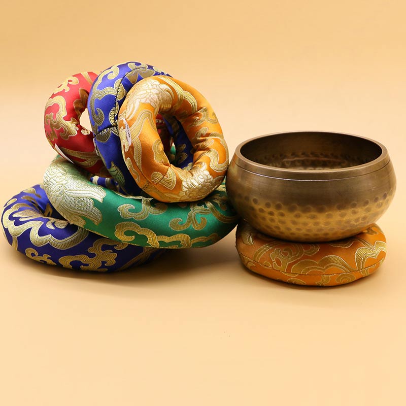 Decoración de cojín artesanal de cuenco tibetano