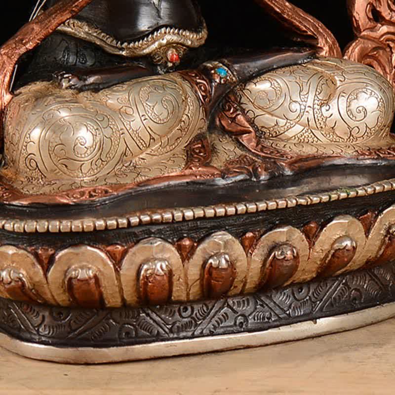 Decoración de estatua de cobre de protección Avalokitesvara de cuatro brazos Bodhisattva Chenrezig - image 12