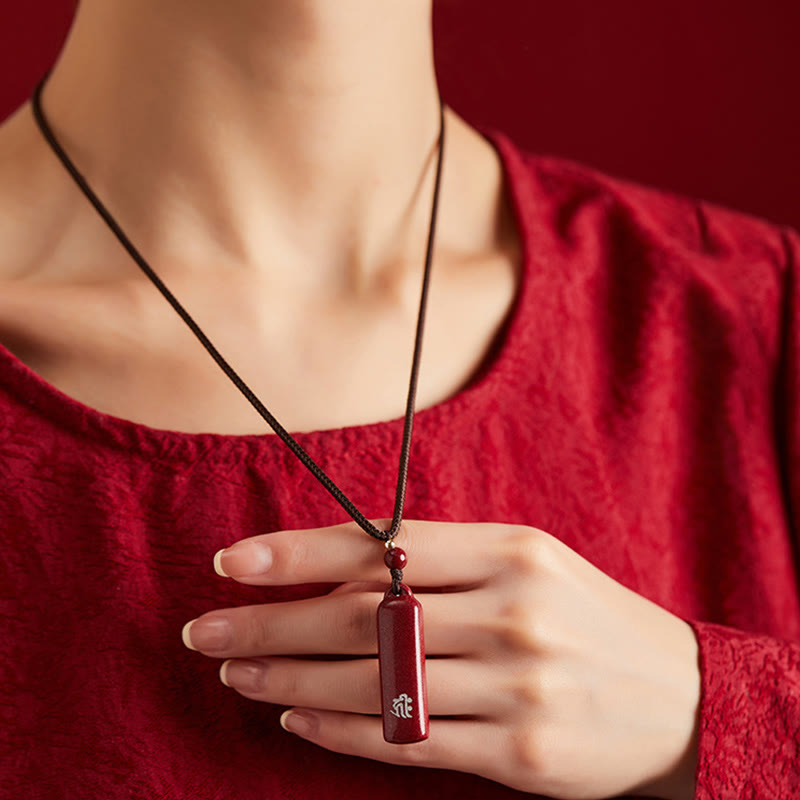 Colgante de collar de cadena de protección con amuleto de cinabrio de Buda natal del zodiaco chino - image 2