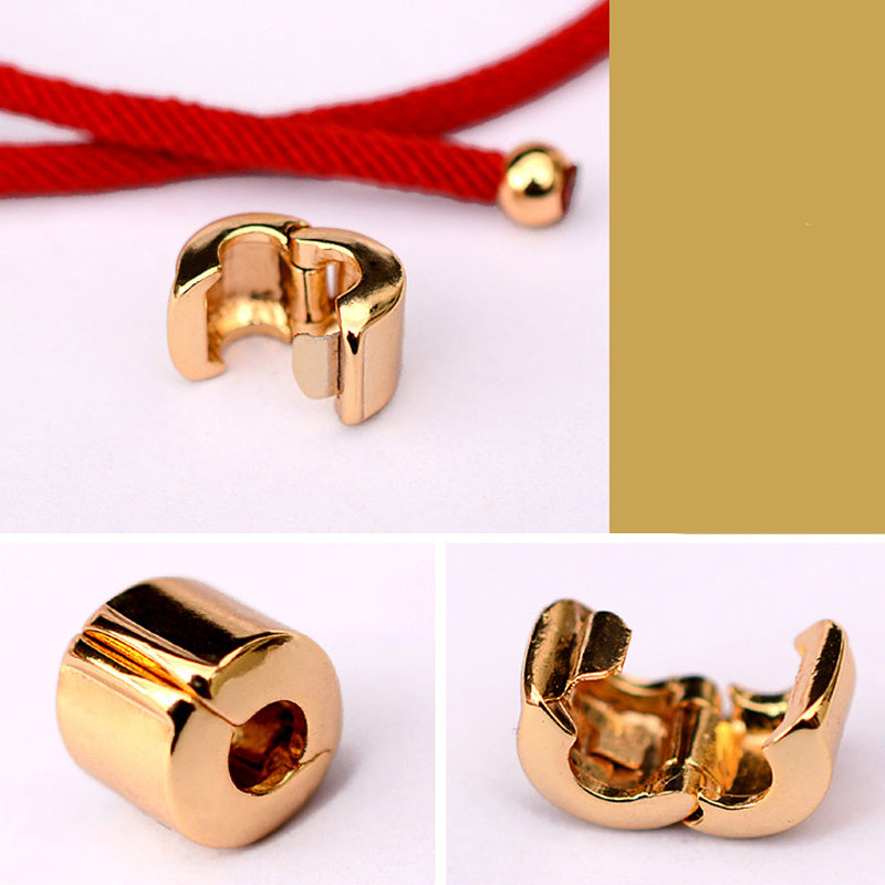 Pulsera de hilo rojo de la suerte PiXiu chapada en oro de 24 quilates con Buddha Stones