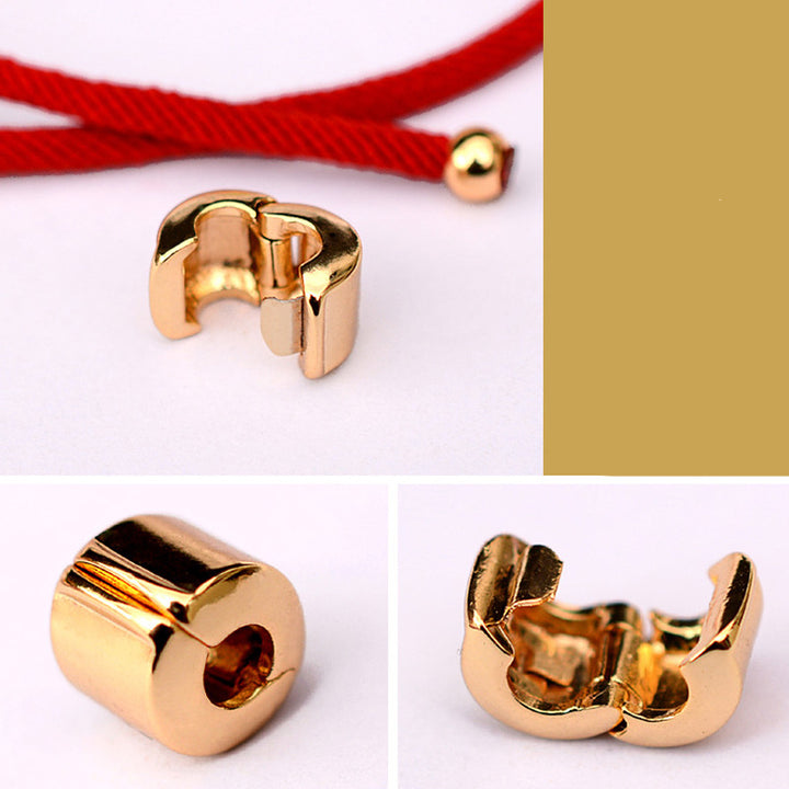 Pulsera de hilo rojo de la suerte PiXiu chapada en oro de 24 quilates con Buddha Stones
