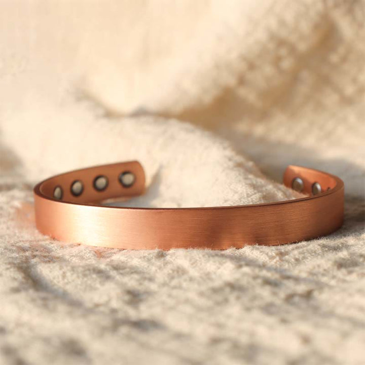 Brazalete ajustable de cobre magnético con diseño Vintage de Buddha Stones