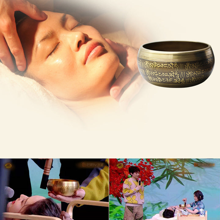 Cuenco con sonido tibetano de Buddha Stones hecho a mano para yoga, atención plena y meditación, juego de cuencos para cantar