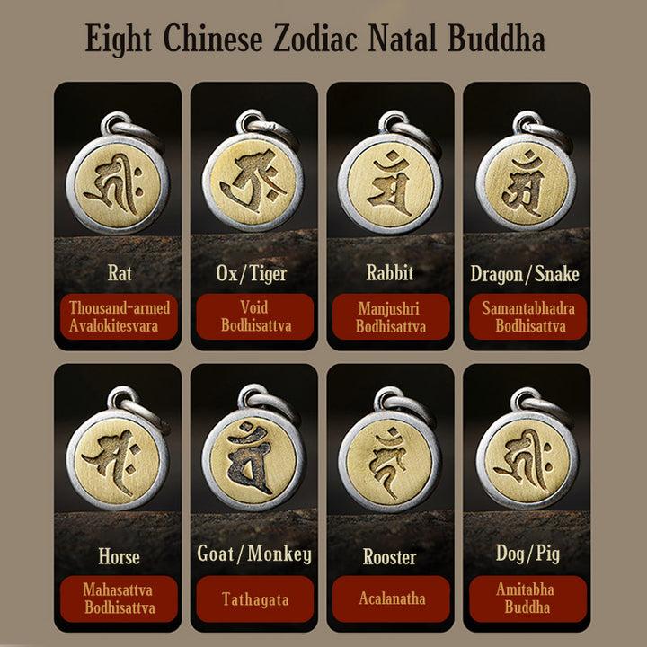 Buddha Stones zodiaco chino Buda Natal 108 cuentas Mala hoja pequeña sándalo rojo ágata roja pulsera de protección PiXiu