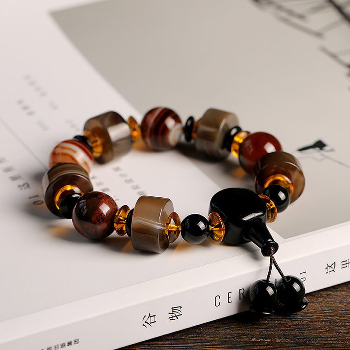 Pulsera de la Suerte de Sardonyx Natural