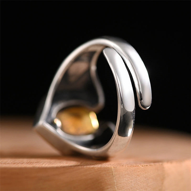 Anillo ajustable de cobre con protección curativa del Ojo de Horus