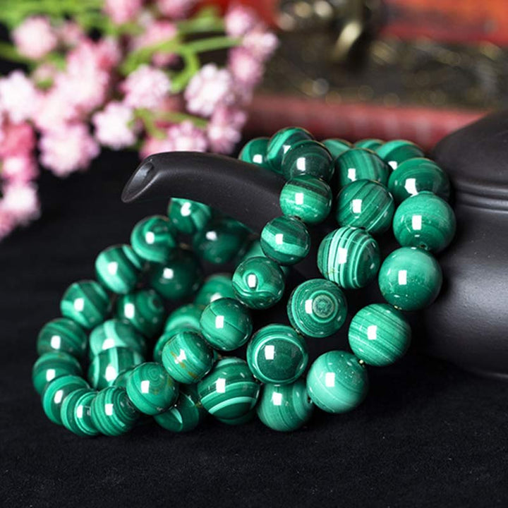 Pulsera Calma Protección Malaquita Natural Buddha Stones
