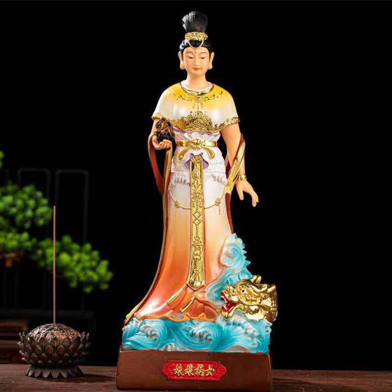 Estatua de resina de protección Bodhisattva Nuwa decoración del hogar - Nuwa de pie - image 0