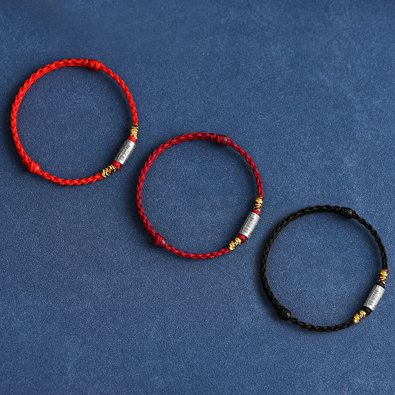 Pulsera tobillera de plata de ley 925 hecha a mano con Buddha Stones, todo va bien, diseño de protección y resistencia - image 1