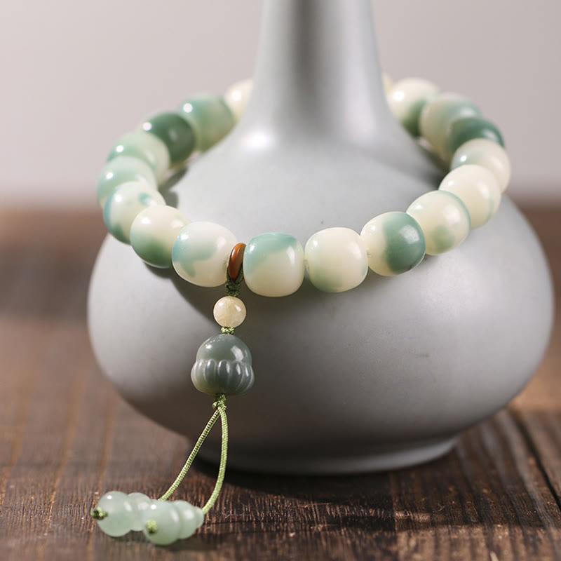 Pulsera de la paz con Buddha Stones, semillas de Bodhi, zorro de nueve colas, garra de gato, piña y garra - Piña pequeña (circunferencia de muñeca 16-17 cm) - image 16