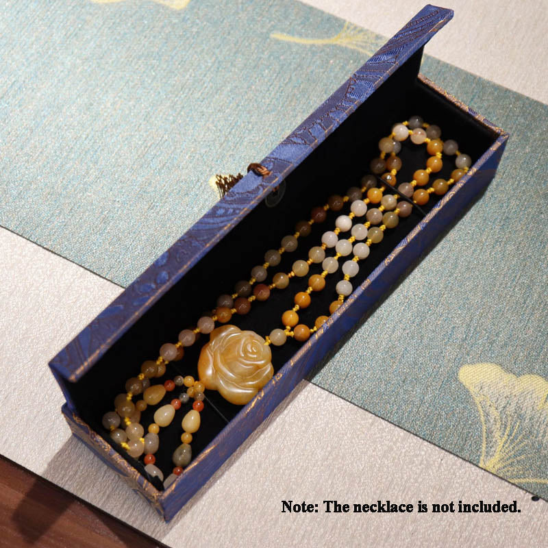 Collar Mala Beads Caja de almacenamiento de joyería Caja de regalo con borlas