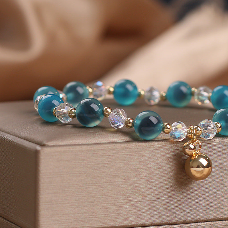 Pulsera con dijes de cuentas de armonía curativa de ágata dulce con Buddha Stones
