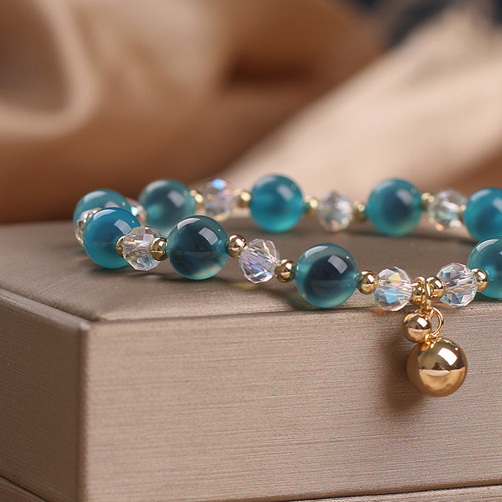 Pulsera con dijes de cuentas de armonía curativa de ágata dulce con Buddha Stones