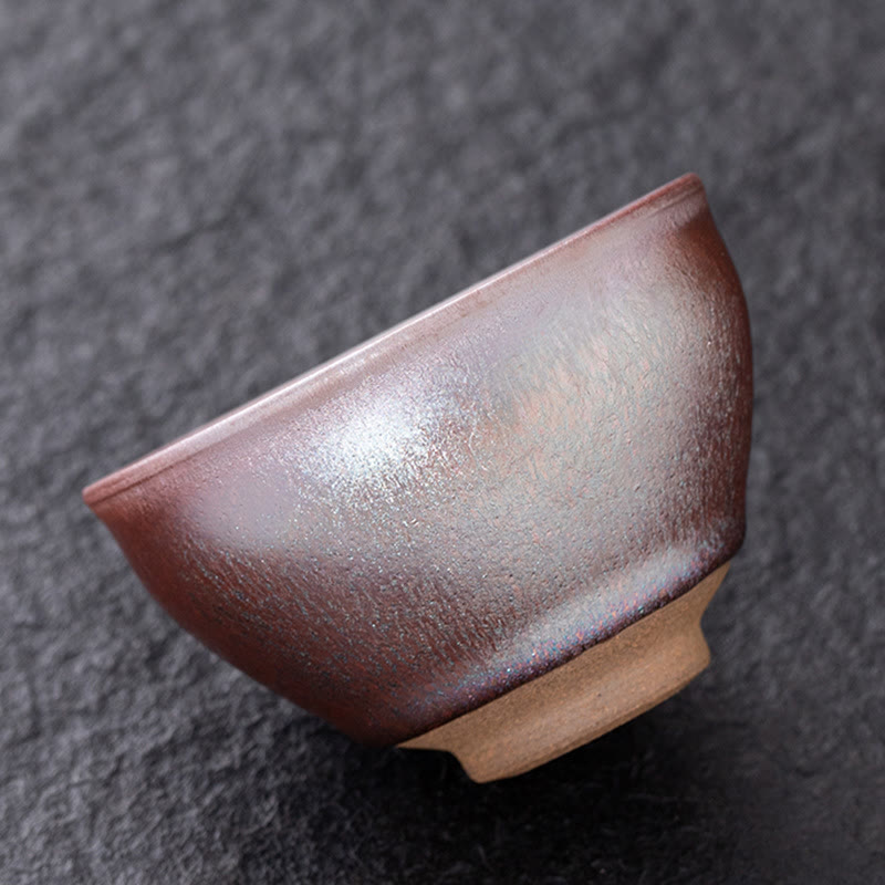 Taza de té de porcelana Jianzhan de oro rosa chino con Buddha Stones , taza de té de Kung Fu