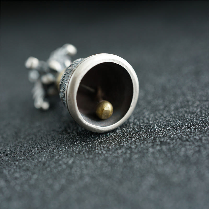 Buddha Stones Tíbet, Plata de Ley 925, Om Mani Padme Hum Dorje Bell Vajra, colgante con iluminación grabada, decoración colgante - image 4