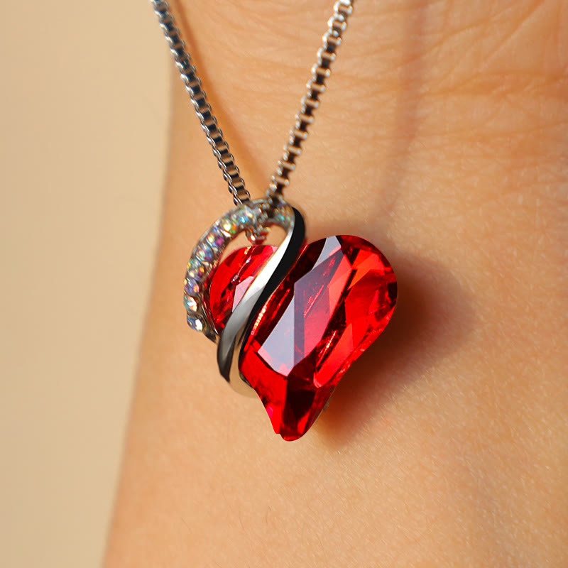 Colgante de collar de energía curativa con piedra natal de corazón de amor de Buddha Stones