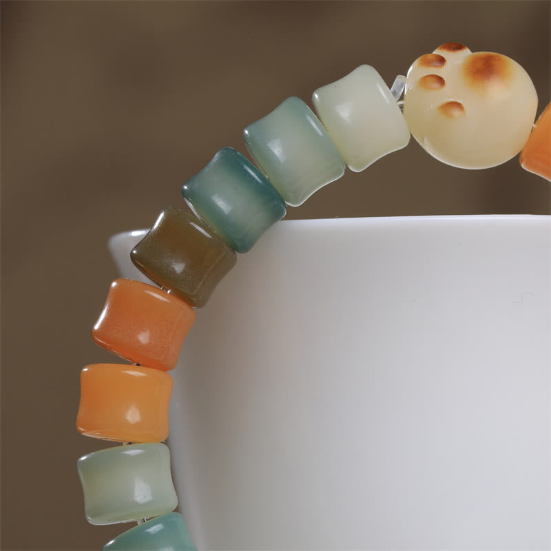 Pulsera colorida de la sabiduría de la pata del gato de la semilla de Bodhi de las Buddha Stones - image 4