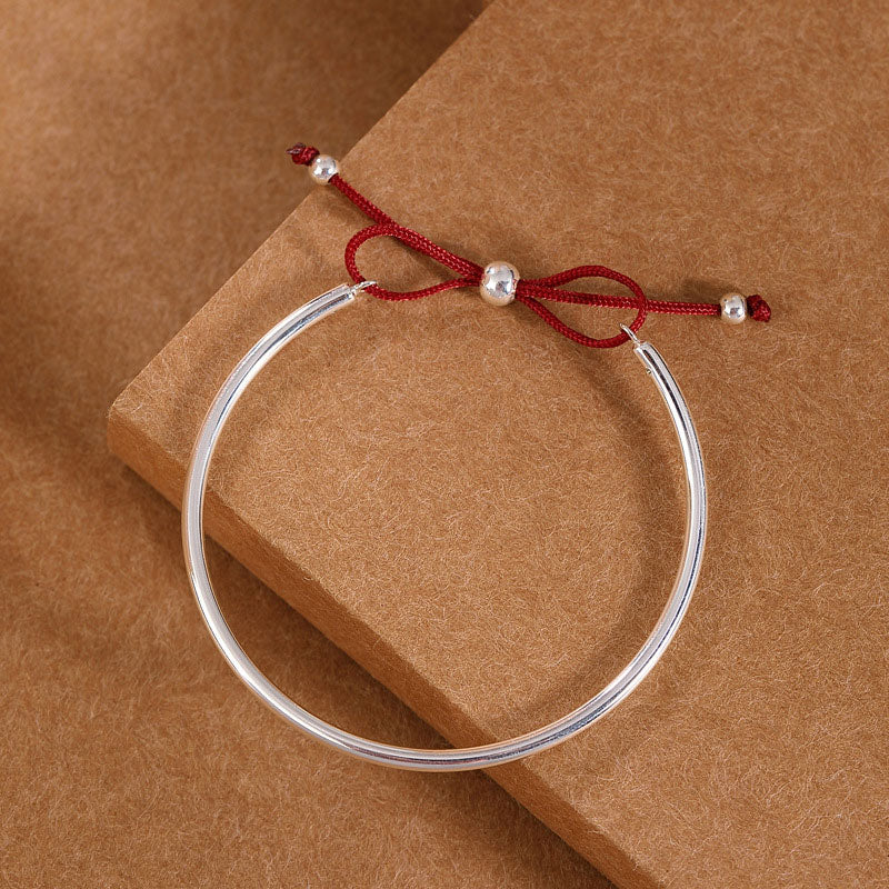 Pulsera con nudo curativo de hilo rojo de plata de ley 925 con Buddha Stones