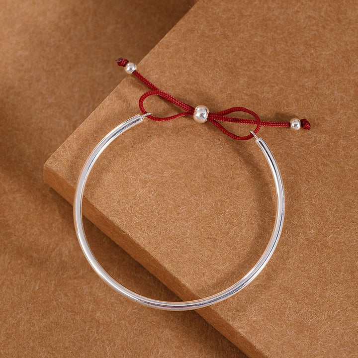 Pulsera con nudo curativo de hilo rojo de plata de ley 925 con Buddha Stones