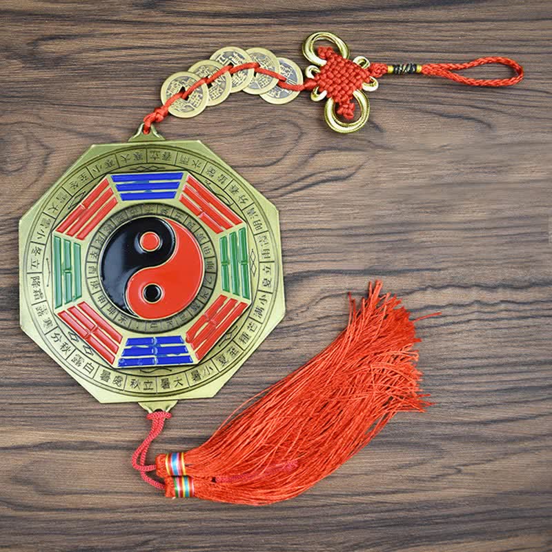 Mapa Feng Shui Bagua Monedas de los Cinco Emperadores Mapa Energético de Armonía Anudada China