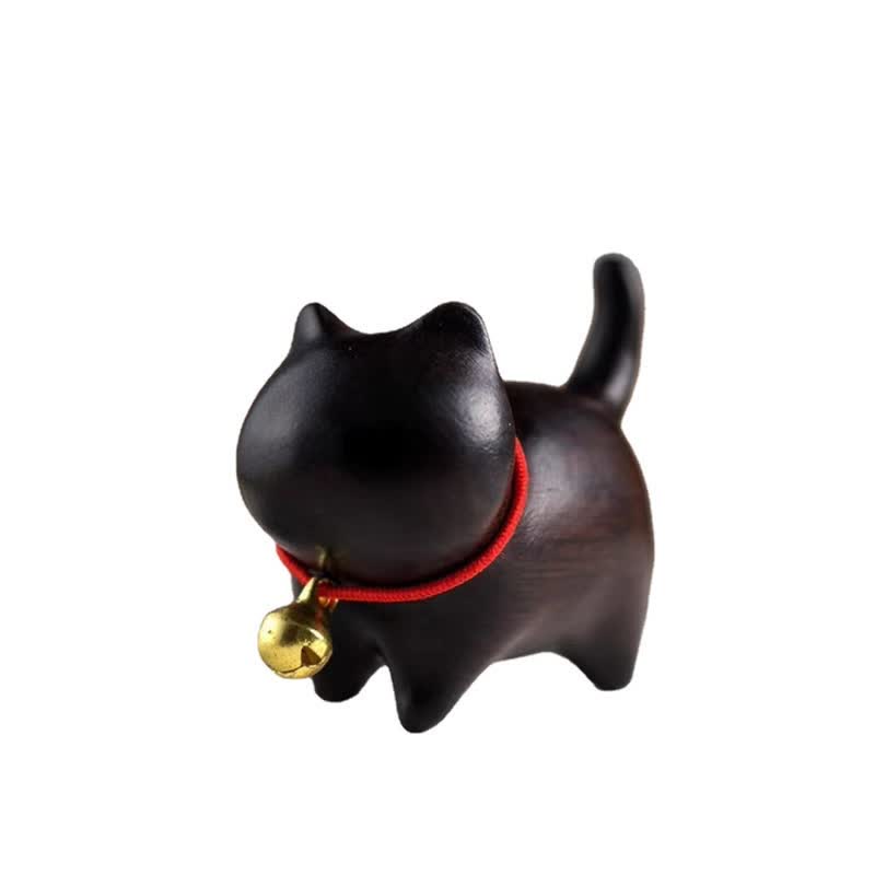 Buddha Stones Sándalo Verde Hoja Pequeña Sándalo Rojo Lindo Gato Animales Calmante Paz Decoraciones
