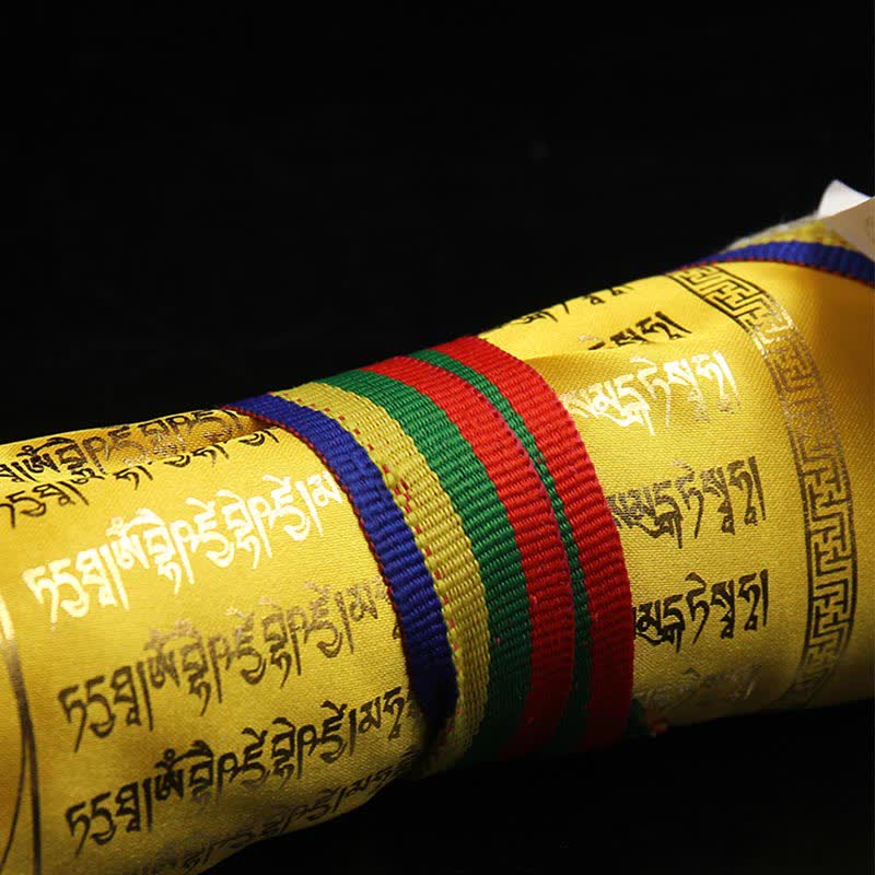 Bandera tibetana de oración al aire libre, 5 colores, caballo de viento, Buda, escrituras propicias