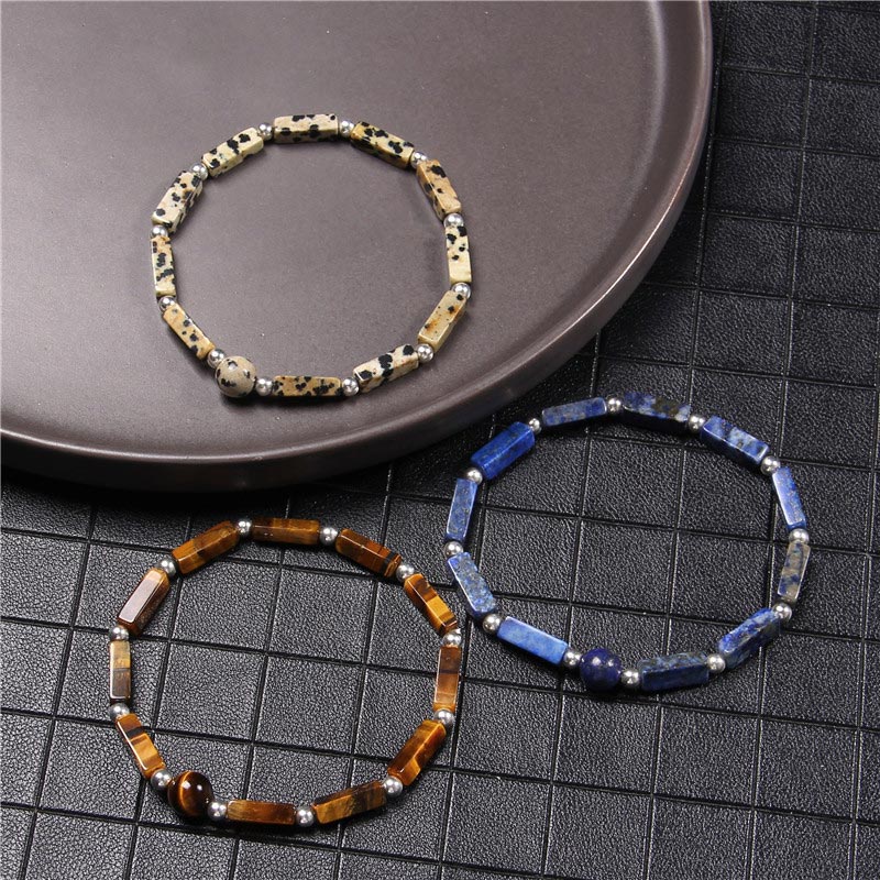Pulsera de equilibrio espiritual con Buddha Stones, cristal natural, amatista, ojo de tigre