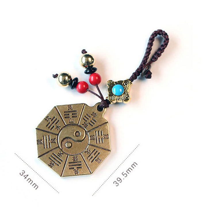 Llavero con rueda de oración Feng Shui Yin Yang Bagua Wenchang Pen Pagoda