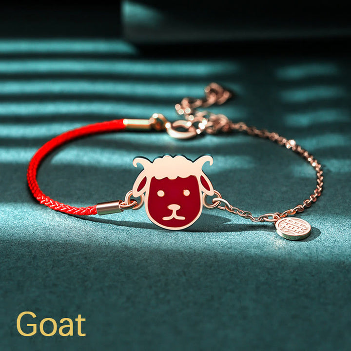 Pulsera de cadena de hilo rojo con protección de la suerte del zodiaco chino que cambia de color de Plata de Ley 925 con Buddha Stones - Cabra (circunferencia de la muñeca 14-15 cm) - image 21