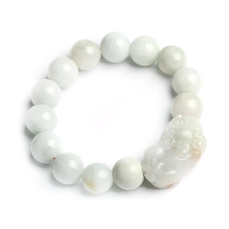 Pulsera de la suerte de Jade PiXiu, Buddha Stones Fengshui, riqueza, prosperidad