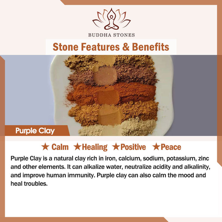 Quemador de incienso curativo con fuente de humo de reflujo de arcilla morada con diseño de elefante pequeño sosteniendo una Buddha Stones - image 5