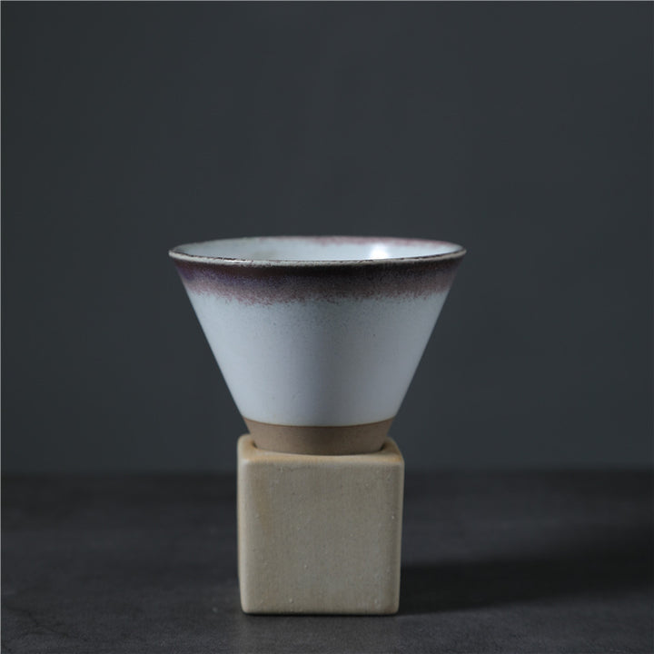 Taza de café de cerámica con degradado Vintage de Buddha Stones, taza de café expreso con leche y té con Base de 200ml