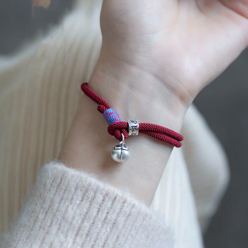 Pulsera trenzada de plata de ley 925 con Buddha Stones, Om Mani Padme Hum tibetano hecho a mano, amuleto de caqui, protección de la suerte - image 6