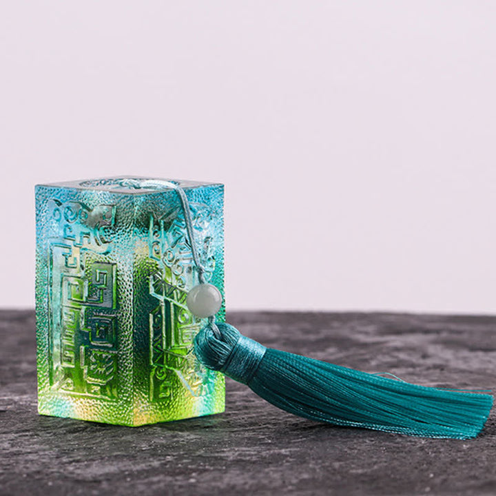 Pieza de arte de cristal Liuli hecha a mano Feng Shui, decoración para el hogar y la Oficina - image 15