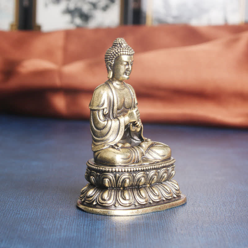 Estatua decorativa de cobre de la serenidad del Buda Tathagata - image 1