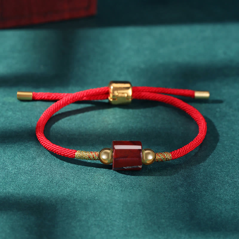 Pulsera de cuerda trenzada con protección de la suerte, malaquita, piedra roja, Aventurina verde hecha a mano, Buddha Stones del Tíbet
