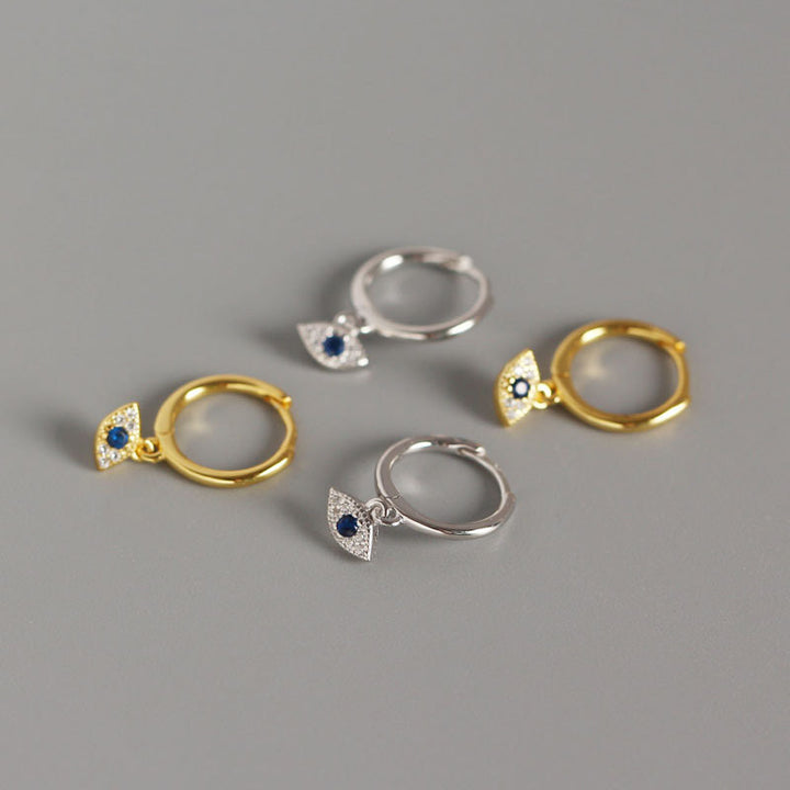 Pendientes de plata de ley 925 con Buddha Stones , protección contra el mal de ojo
