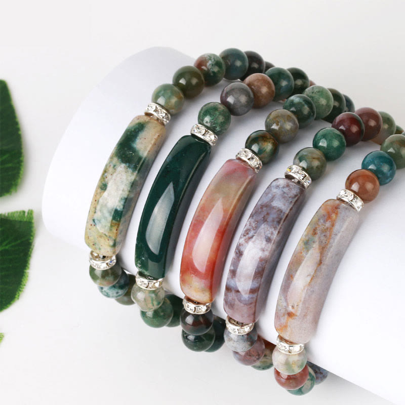 Pulsera de cuentas curativas de corazón de amor de cuarzo natural con Buddha Stones