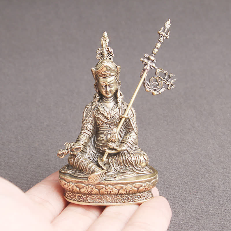 Figura de Buda Padmasambhava, estatua de cobre de serenidad, decoración del templo - image 2