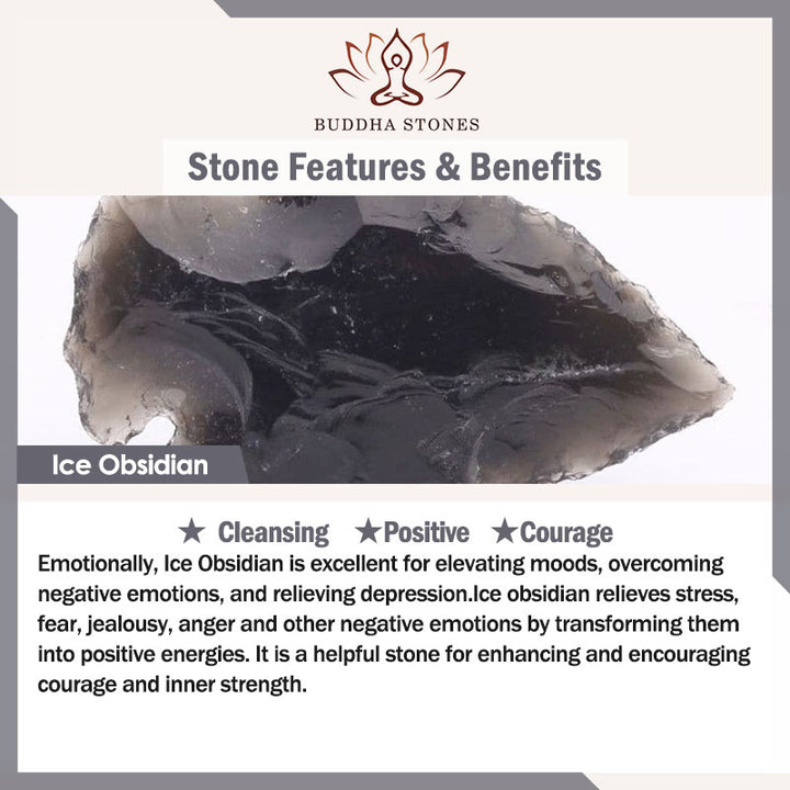 Buddha Stones, obsidiana negra Natural, obsidiana de hielo, obsidiana arcoíris, patrón de diente de lobo, colgante de collar de fuerza