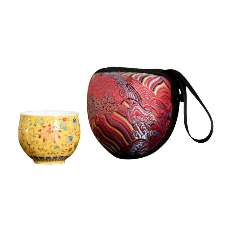 Taza de té de cerámica con diseño de vaina de flor de loto, Buddha Stones, taza de té de Kung Fu, 80ml