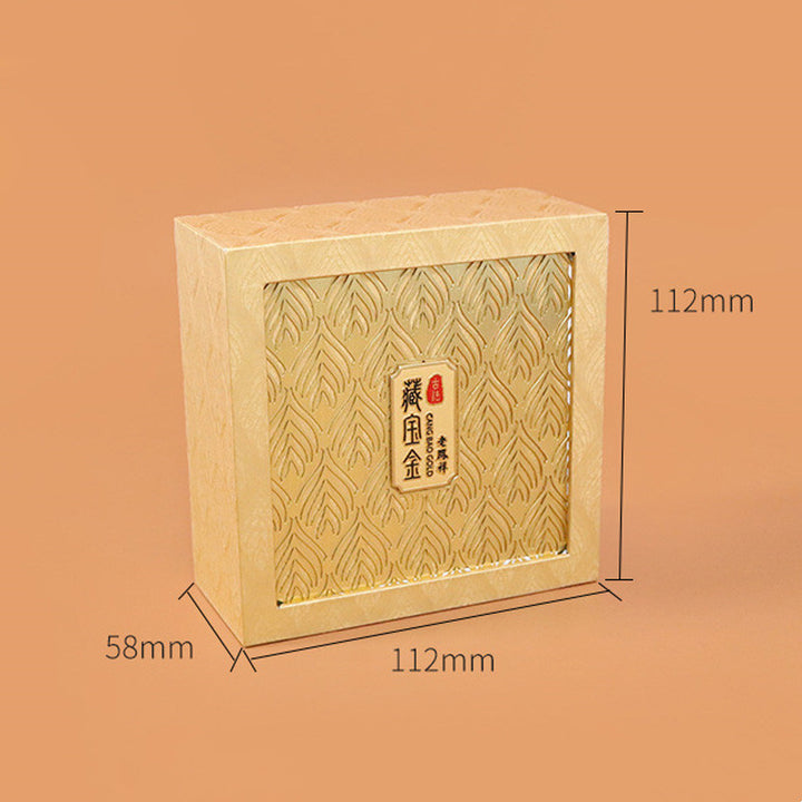 Caja de regalo con patrón de plumas de almacenamiento de joyería retro