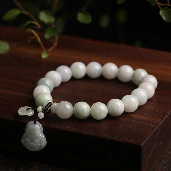 Pulsera de éxito de manzana con Buddha Stones Pi Xiu de jade natural con piedras de Buda
