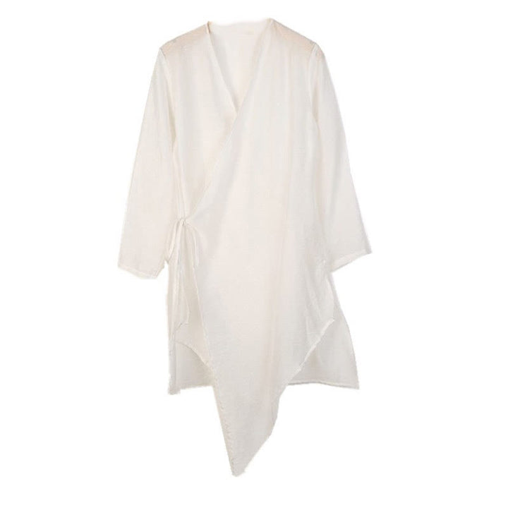Buddha Stones Blanco Simple Patrón Beige Meditación Espiritual Zen Práctica Ropa de Yoga Ropa de Mujer
