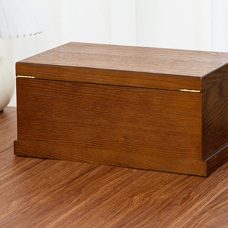 Caja de joyería de madera retro con Buddha Stones, caja de almacenamiento de joyas de tres capas