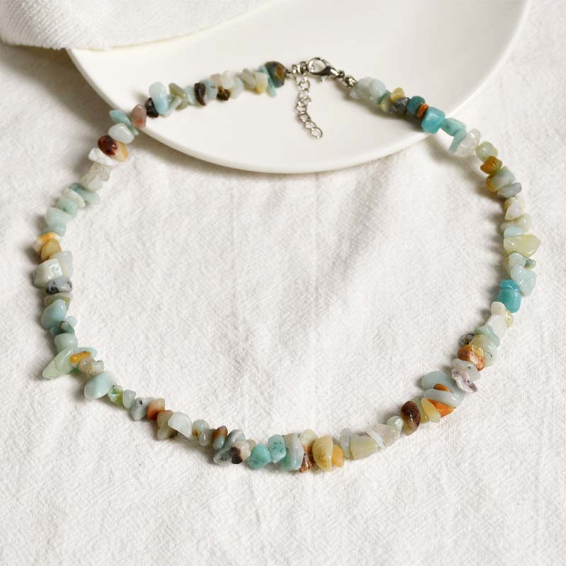 Collar de la suerte con piedras de cristal natural de Buddha Stones