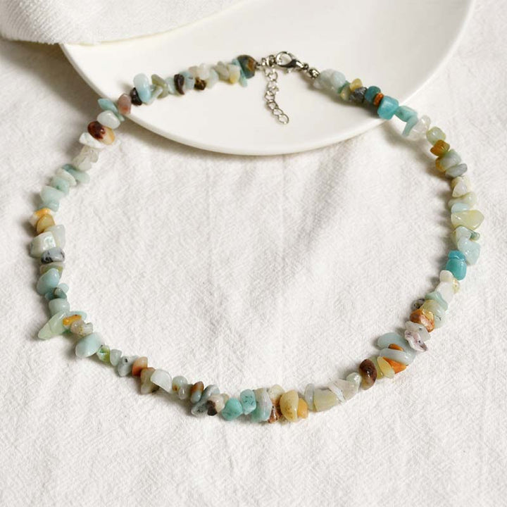 Collar de la suerte con piedras de cristal natural de Buddha Stones